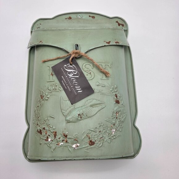 bloom Other - Vintage-Inspired Distressed Metal Wall-Mounted Post Mail Box